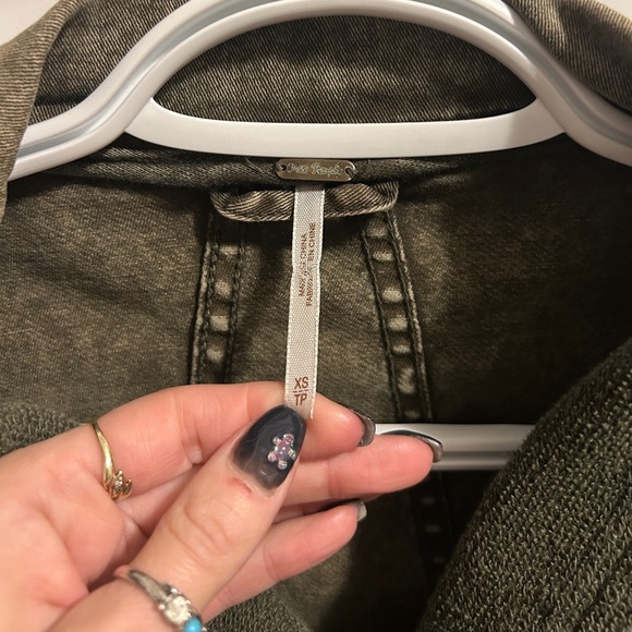 Free People Twill Moto Jacket Size X-Small - Picture 5 of 14